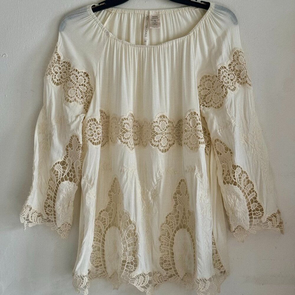 off the shoulder  white 100% cotton top size M